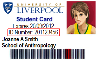 card student university number liverpool students numbers